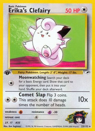 Erika's Clefairy - 25/132 [Gym Heroes] 1st Edition