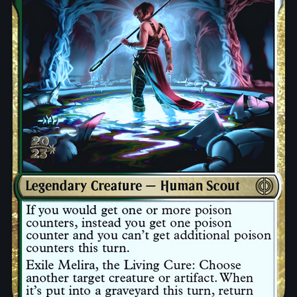 Melira, the Living Cure [Phyrexia: All Will Be One Promos] Prerelease Foil