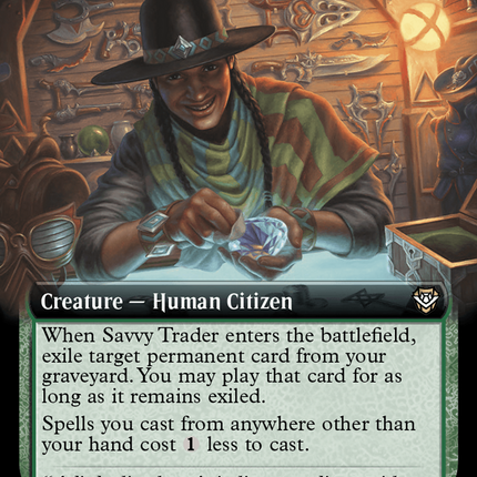 Savvy Trader (Extended Art) [Outlaws of Thunder Junction Commander]