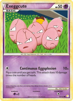 Exeggcute - 63/106 [HeartGold SoulSilver] Reverse Holofoil