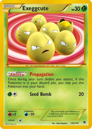 Exeggcute (102 Secret Rare) - 102/106 [Plasma Blast] Holofoil