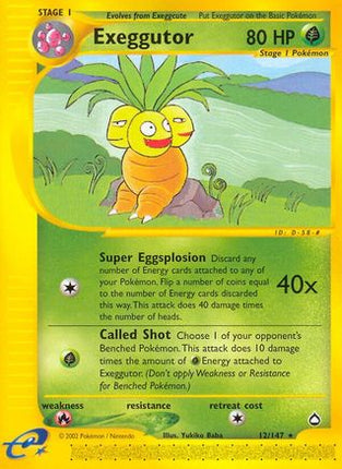 Exeggutor (12) - 12/147 [Aquapolis] Reverse Holofoil