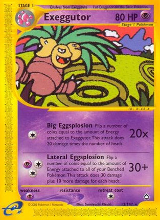 Exeggutor (13) - 13/147 [Aquapolis] Reverse Holofoil