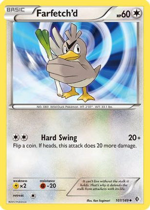 Farfetch'd - 107/115 [Boundaries Crossed] Reverse Holofoil