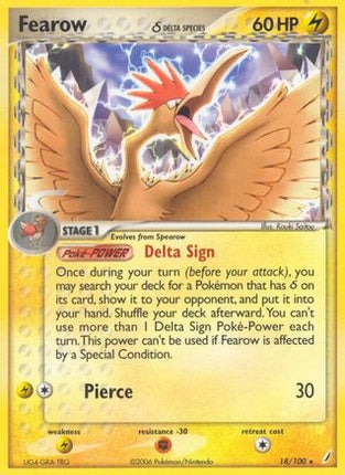 Fearow (Delta Species) - 18/100 [Crystal Guardians] Reverse Holofoil