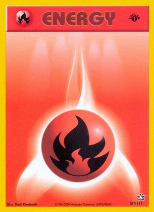 Fire Energy - 107/111 [Neo Genesis] 1st Edition
