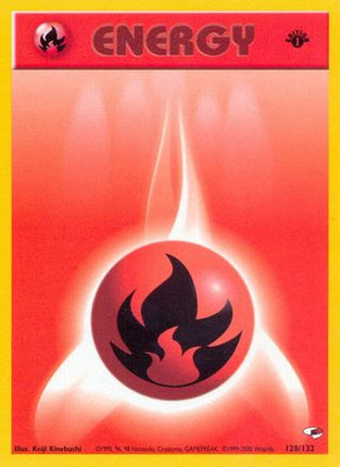 Fire Energy - 128/132 [Gym Heroes] 1st Edition