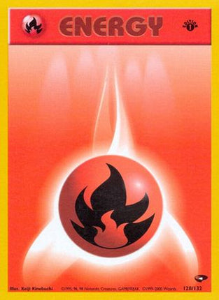 Fire Energy - 128/132 [Gym Challenge] 1st Edition