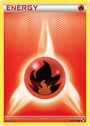 Fire Energy - 106/114 [Black and White] Reverse Holofoil