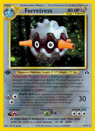 Forretress (2) - 2/75 [Neo Discovery] 1st Edition Holofoil