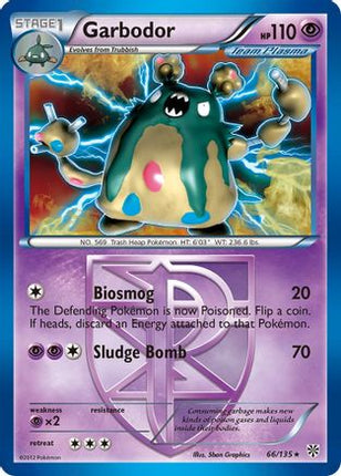 Garbodor (Team Plasma) (66) - 66/108 [Plasma Storm] Reverse Holofoil