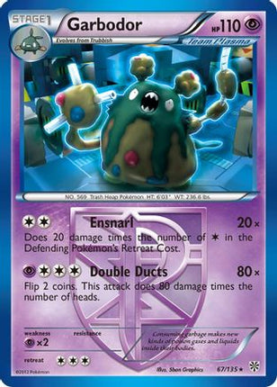 Garbodor (Team Plasma) (67) - 67/108 [Plasma Storm] Reverse Holofoil