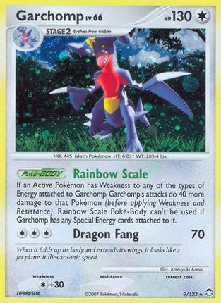 Garchomp - 9/123 [Mysterious Treasures] Reverse Holofoil