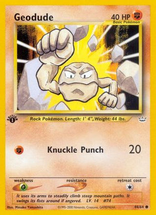 Geodude - 44/64 [Neo Revelation] 1st Edition