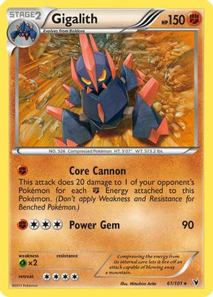 Gigalith - 61/101 [Noble Victories] Reverse Holofoil