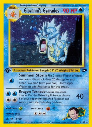 Giovanni's Gyarados - 5/132 [Gym Challenge] 1st Edition Holofoil