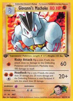 Giovanni's Machoke - 42/132 [Gym Challenge] 1st Edition