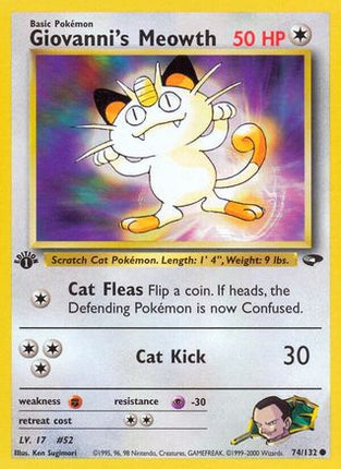 Giovanni's Meowth (74) - 74/132 [Gym Challenge] 1st Edition