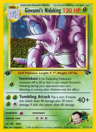 Giovanni's Nidoking - 7/132 [Gym Challenge] Unlimited Holofoil
