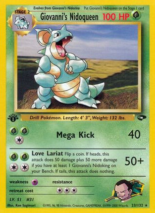 Giovanni's Nidoqueen - 23/132 [Gym Challenge] 1st Edition