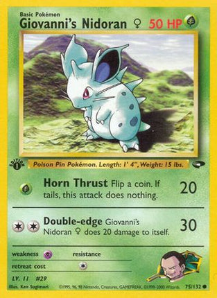 Giovanni's Nidoran F - 75/132 [Gym Challenge] Unlimited