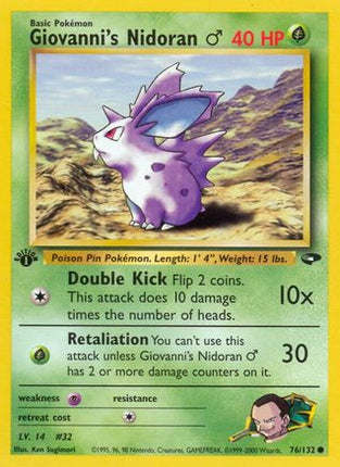 Giovanni's Nidoran M - 76/132 [Gym Challenge] 1st Edition