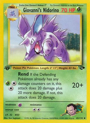 Giovanni's Nidorino - 45/132 [Gym Challenge] 1st Edition