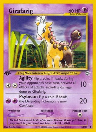 Girafarig - 58/111 [Neo Genesis] 1st Edition