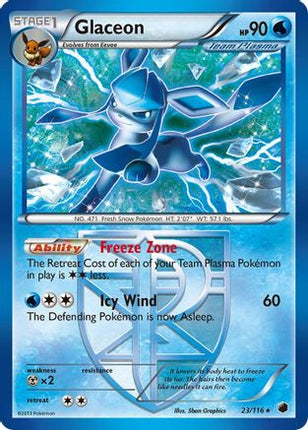 Glaceon (Team Plasma) - 23/106 [Plasma Freeze] Reverse Holofoil