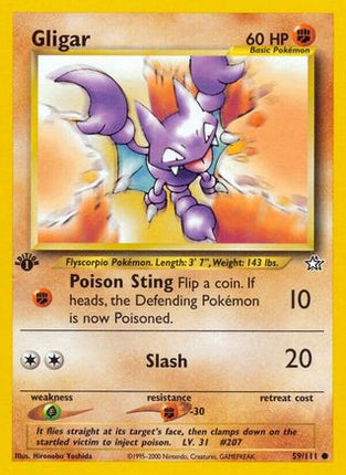 Gligar - 59/111 [Neo Genesis] 1st Edition