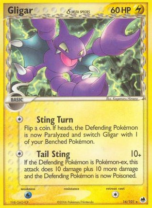 Gligar (Delta Species) - 16/106 [Dragon Frontiers] Reverse Holofoil
