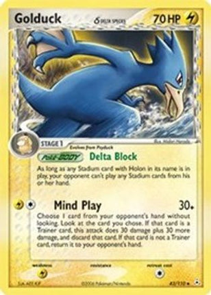 Golduck (Delta Species) - 43/null [Holon Phantoms] Reverse Holofoil