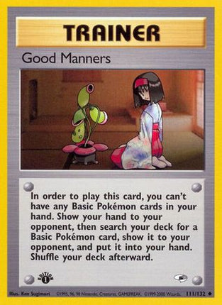 Good Manners - 111/132 [Gym Heroes] 1st Edition