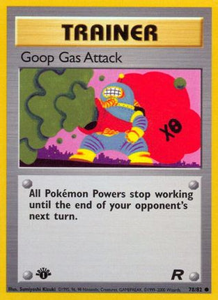 Goop Gas Attack - 78/82 [Team Rocket] 1st Edition