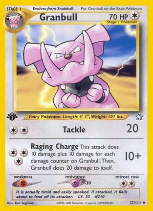 Granbull - 37/111 [Neo Genesis] 1st Edition