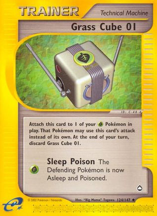 Grass Cube 01 - 124/147 [Aquapolis] Reverse Holofoil