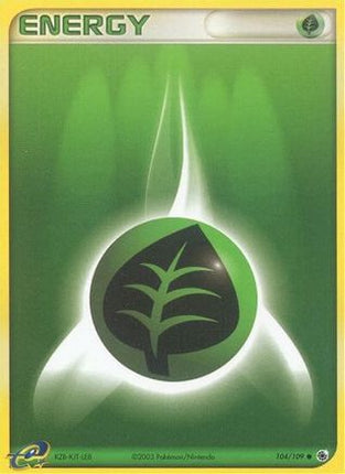 Grass Energy - 104/109 [Ruby and Sapphire] Reverse Holofoil