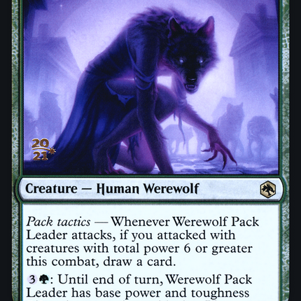 Werewolf Pack Leader [Adventures in the Forgotten Realms Promos] Prerelease Foil