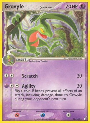 Grovyle (Delta Species) - 19/100 [Crystal Guardians] Reverse Holofoil