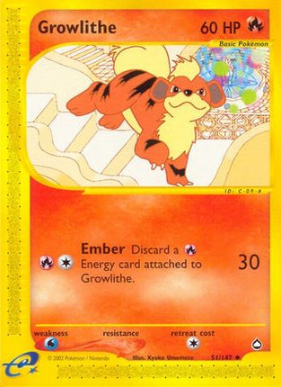 Growlithe (51) - 51/147 [Aquapolis]