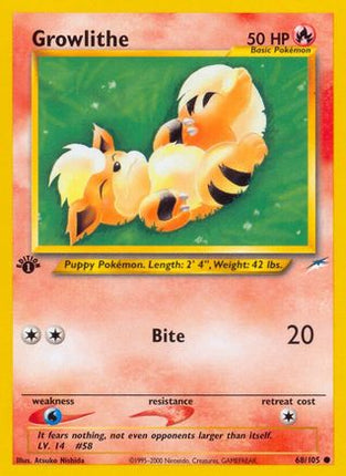 Growlithe - 68/105 [Neo Destiny] 1st Edition