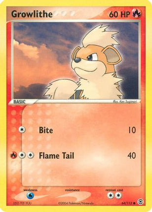 Growlithe - 64/112 [FireRed & LeafGreen] Reverse Holofoil
