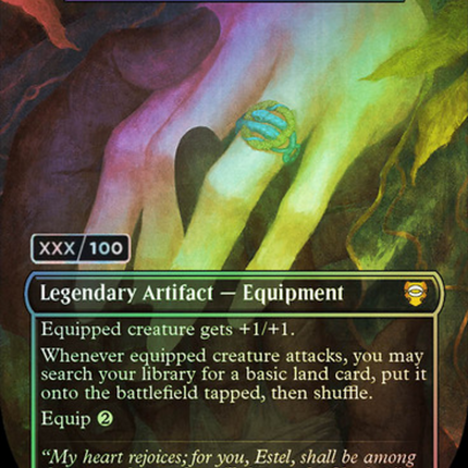 Sword of the Animist (Borderless) [Tales of Middle-earth Commander] Serialized Foil