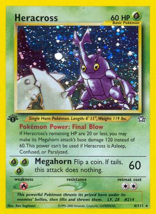 Heracross - 6/111 [Neo Genesis] 1st Edition Holofoil
