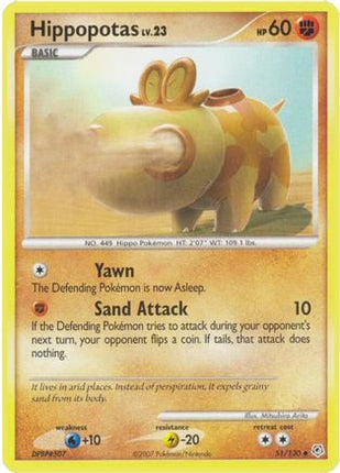 Hippopotas - 51/130 [Diamond and Pearl] Reverse Holofoil