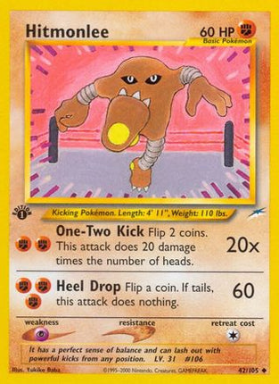 Hitmonlee - 42/105 [Neo Destiny] 1st Edition