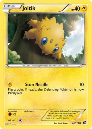 Joltik (44) - 44/114 [Black and White] Reverse Holofoil