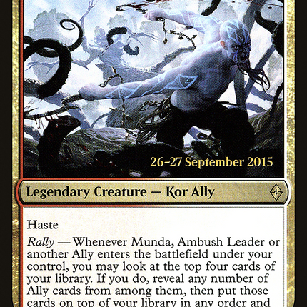 Munda, Ambush Leader [Battle for Zendikar Promos] Prerelease Foil