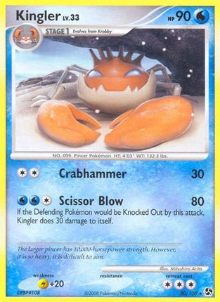 Kingler - 20/106 [Great Encounters] Reverse Holofoil