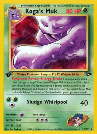 Koga's Muk - 26/132 [Gym Challenge] 1st Edition
